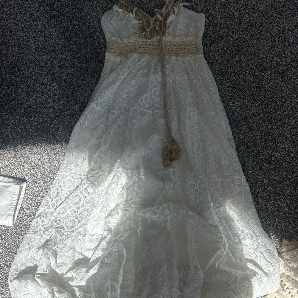 Elegant White Lace Kids Dress
